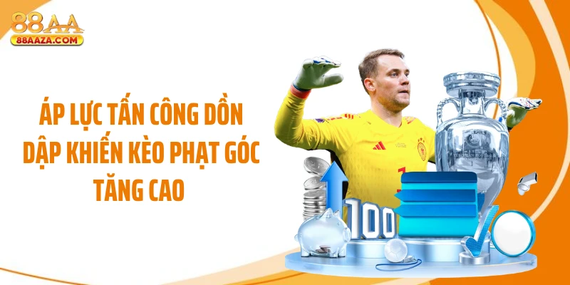 Áp lực tấn công dồn dập khiến kèo phạt góc tăng cao